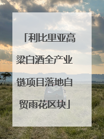 利比里亚高粱白酒全产业链项目落地自贸雨花区块